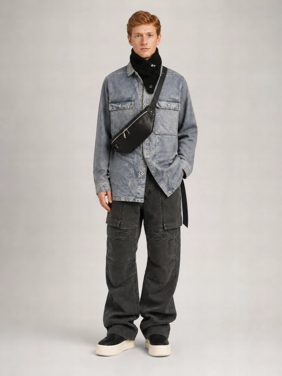 Rick Owens cotton cargo trousers