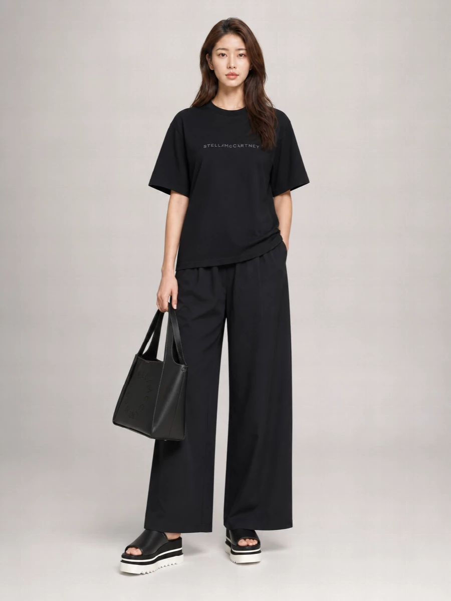 Stella Mccartney Logo-Print Platform Mules