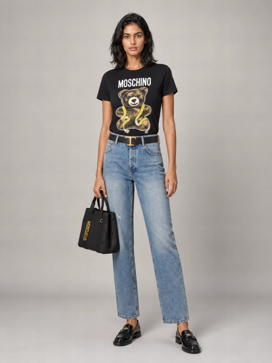 Moschino Canvas Shoulder Bag