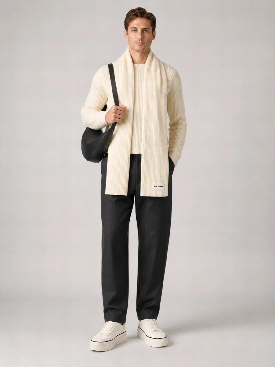 Jil Sander Ribbed Wool Crew-Neck Sweater