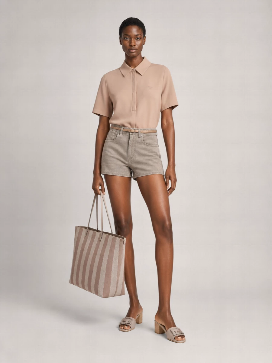 Fendi Denim Short Shorts