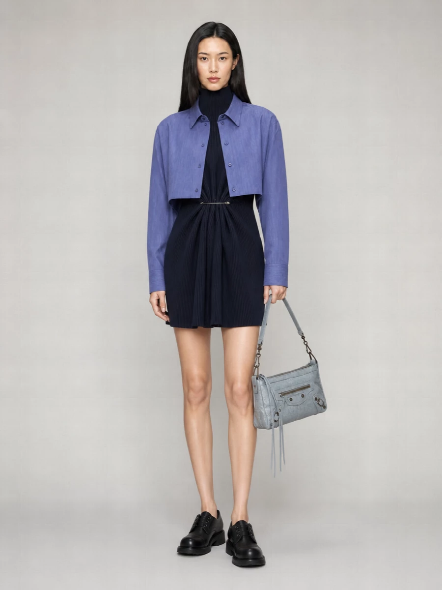 Balenciaga Silk Blend Fitted Jacket