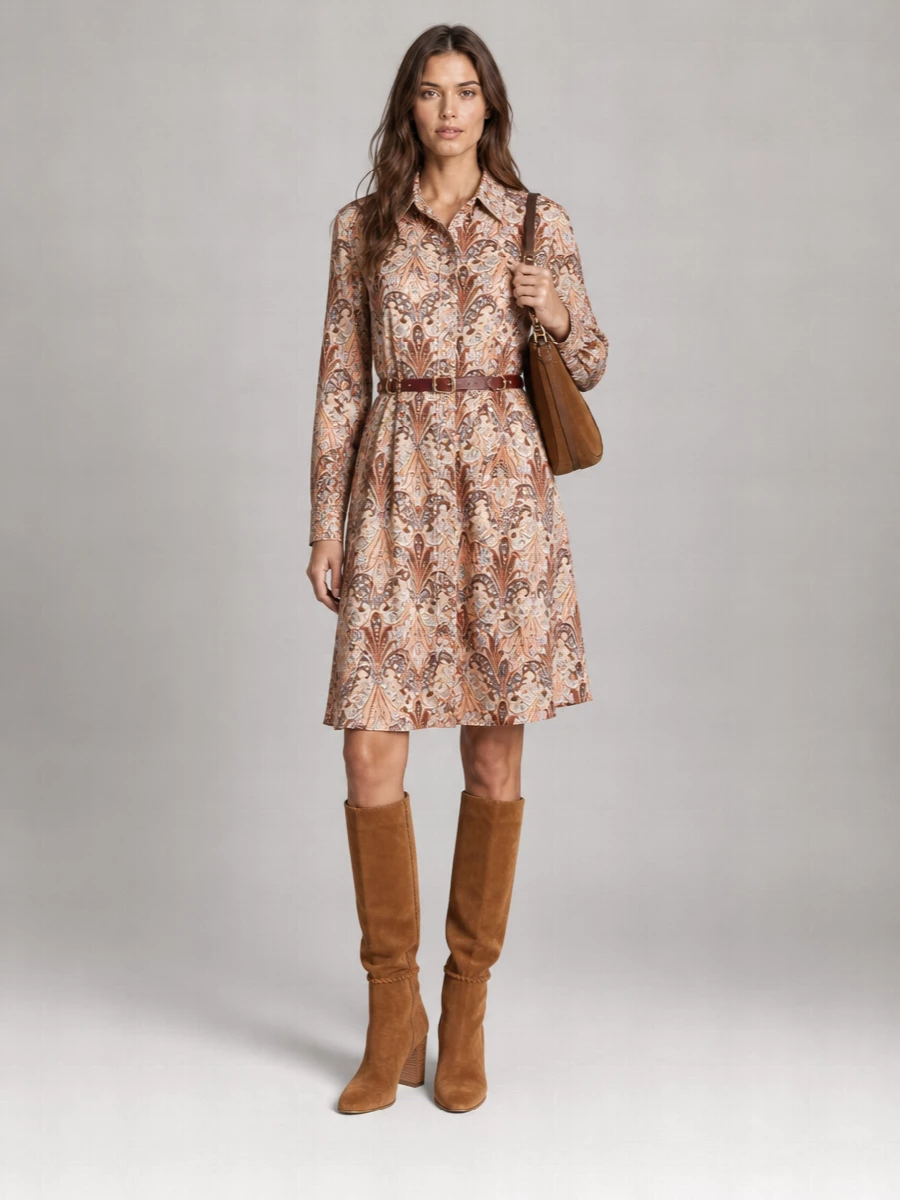 Etro Silk Shirt Midi Dress