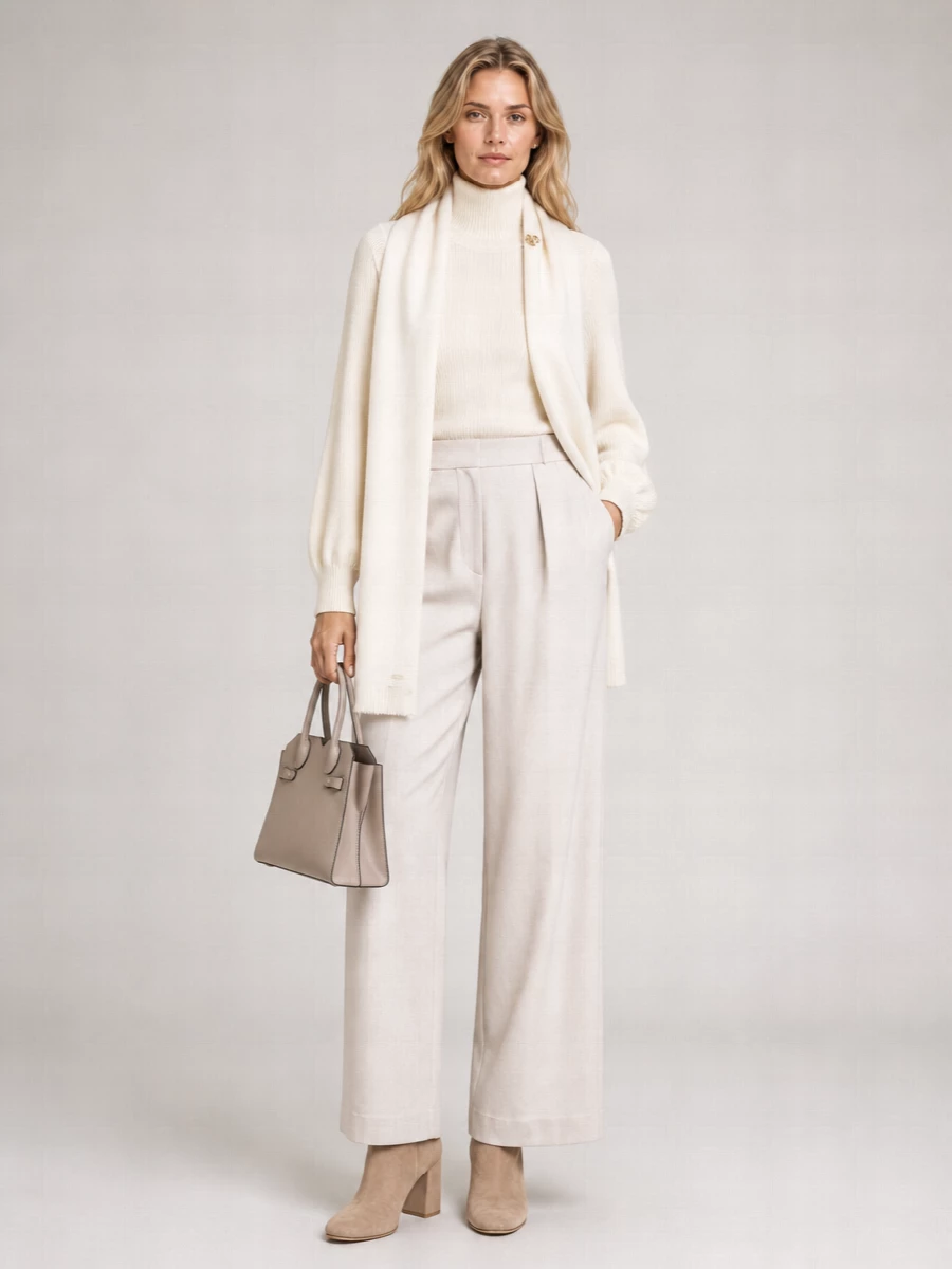Fabiana Filippi Virgin Wool Ribbed Turtleneck Sweater