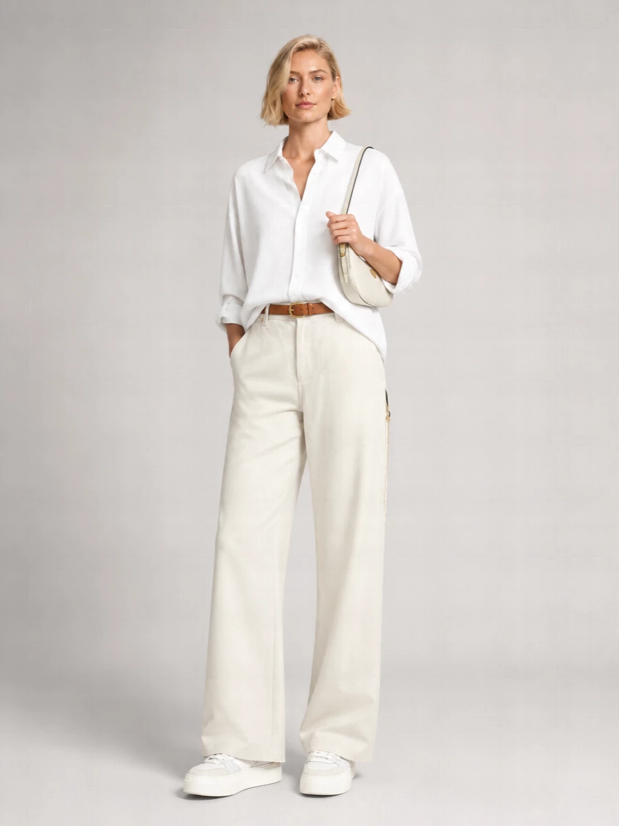 Darkpark Denim Loose-Fit Wide-Leg Trousers