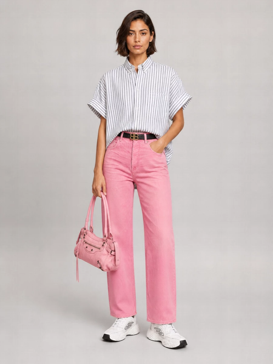 Balenciaga Loose-Fit Wide-Leg Jeans