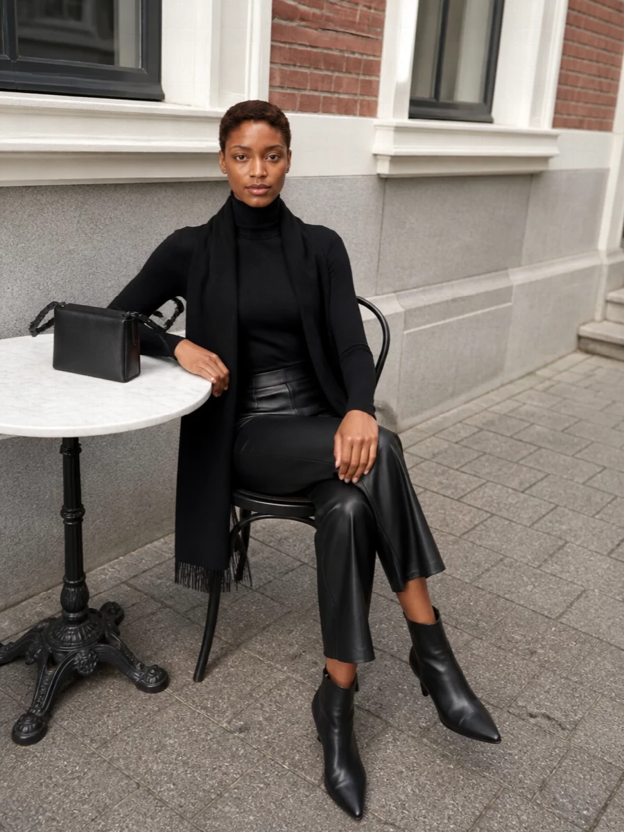 Wolford bodysuit cropped flare trousers outfit