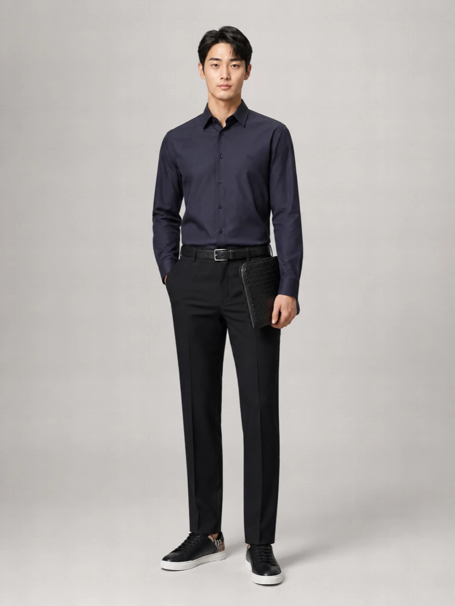 Burberry Cotton Logo Embroidery Shirt