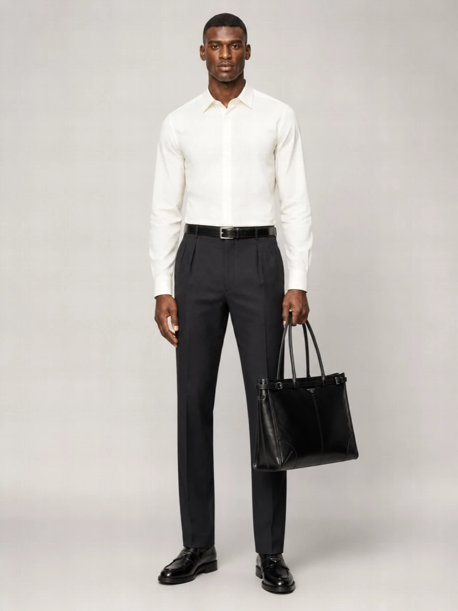 Prada Mohair Wool Tailored Trousers