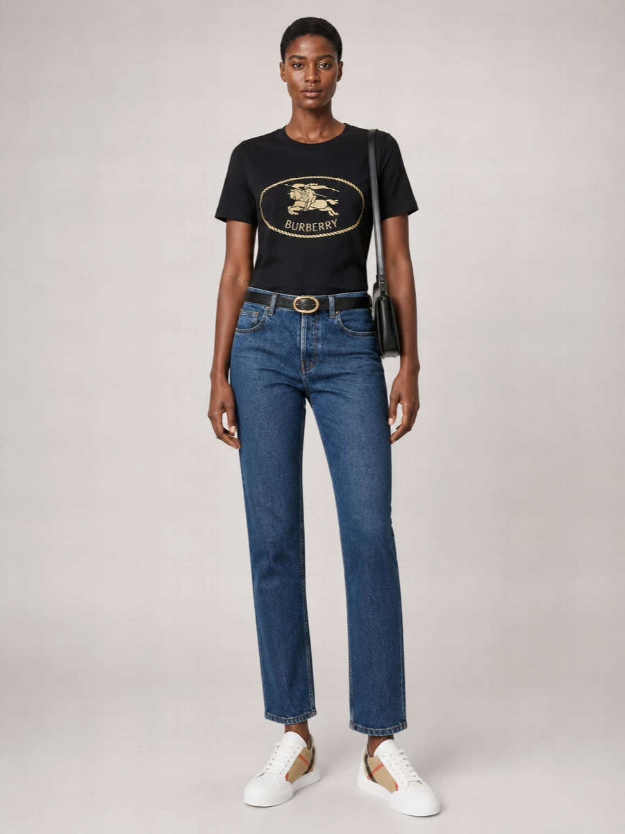 Burberry Cotton Ribbed Slim-Fit Short-Sleeve T-Shirt