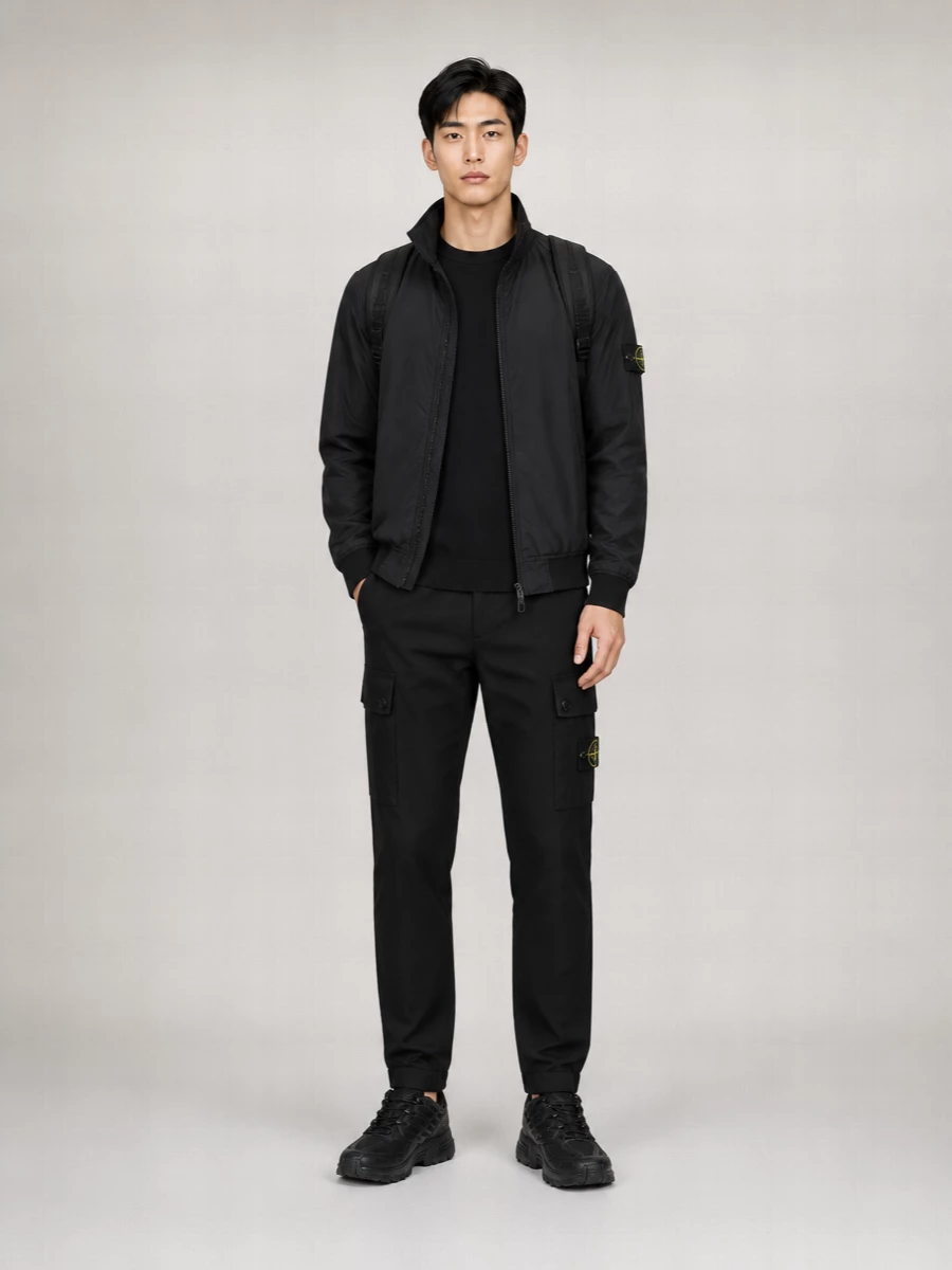Stone Island Crinkle Puffer Bomber Jacket