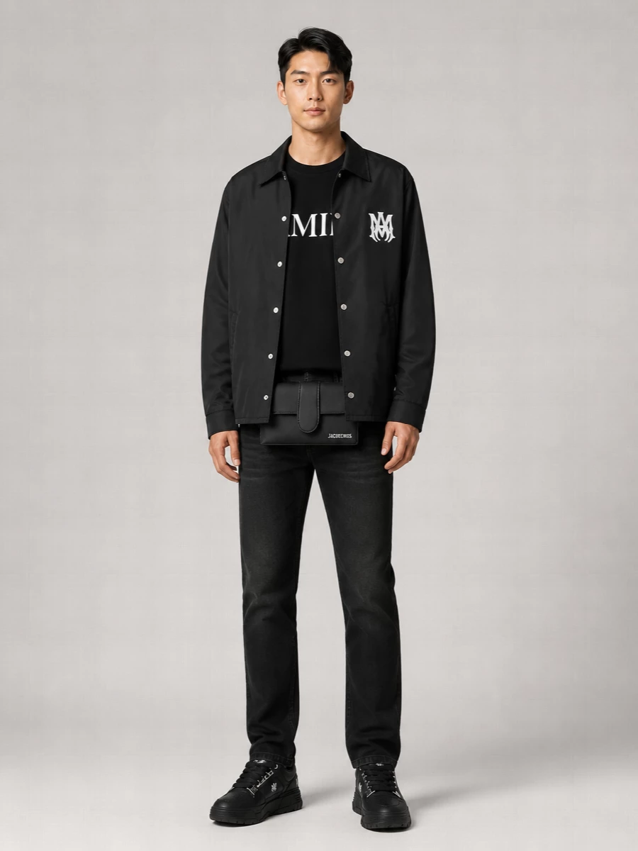 Amiri Logo-Print Coach Jacket