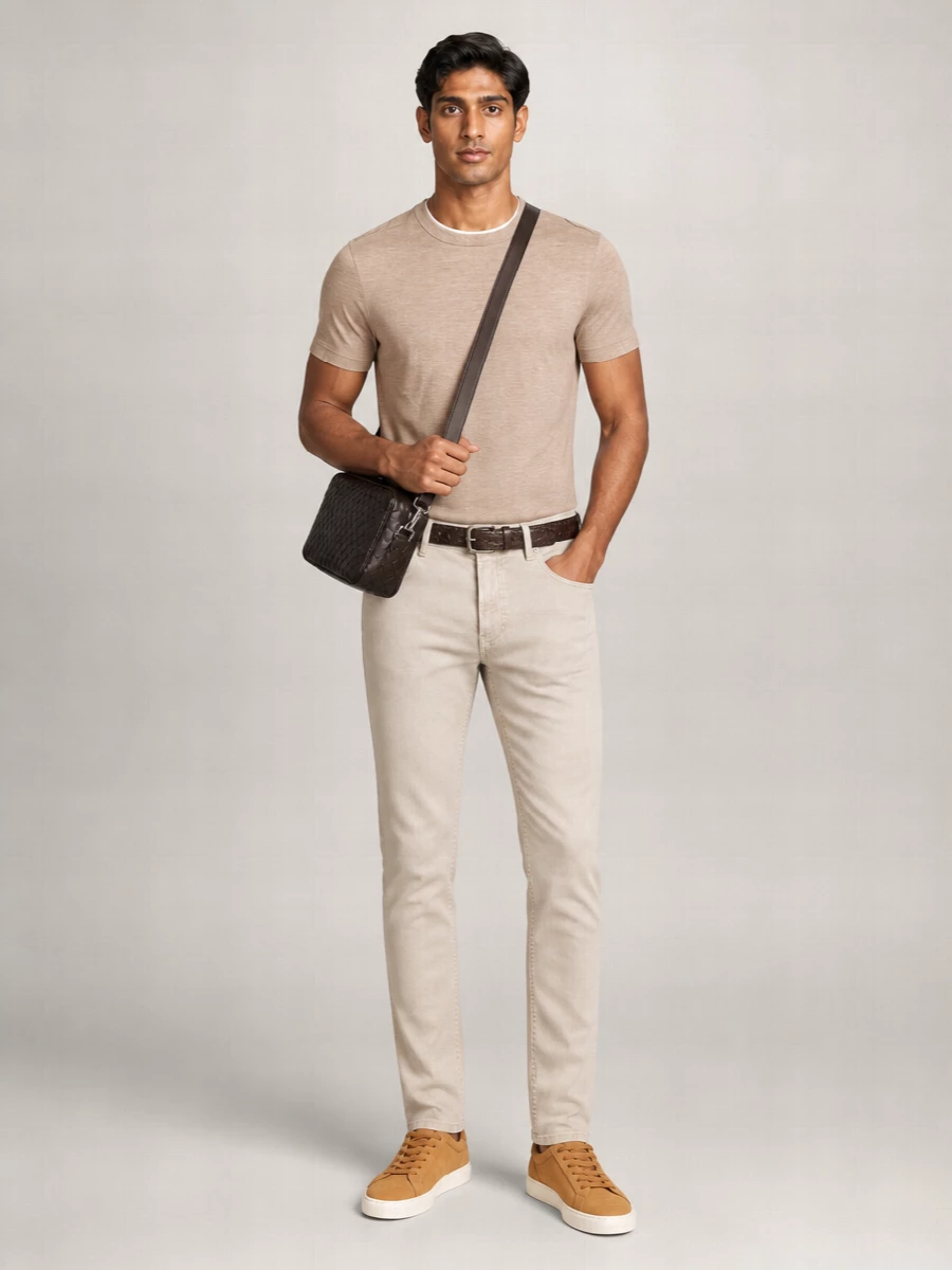 Boss Silk And Cotton Short Sleeve T-Shirt