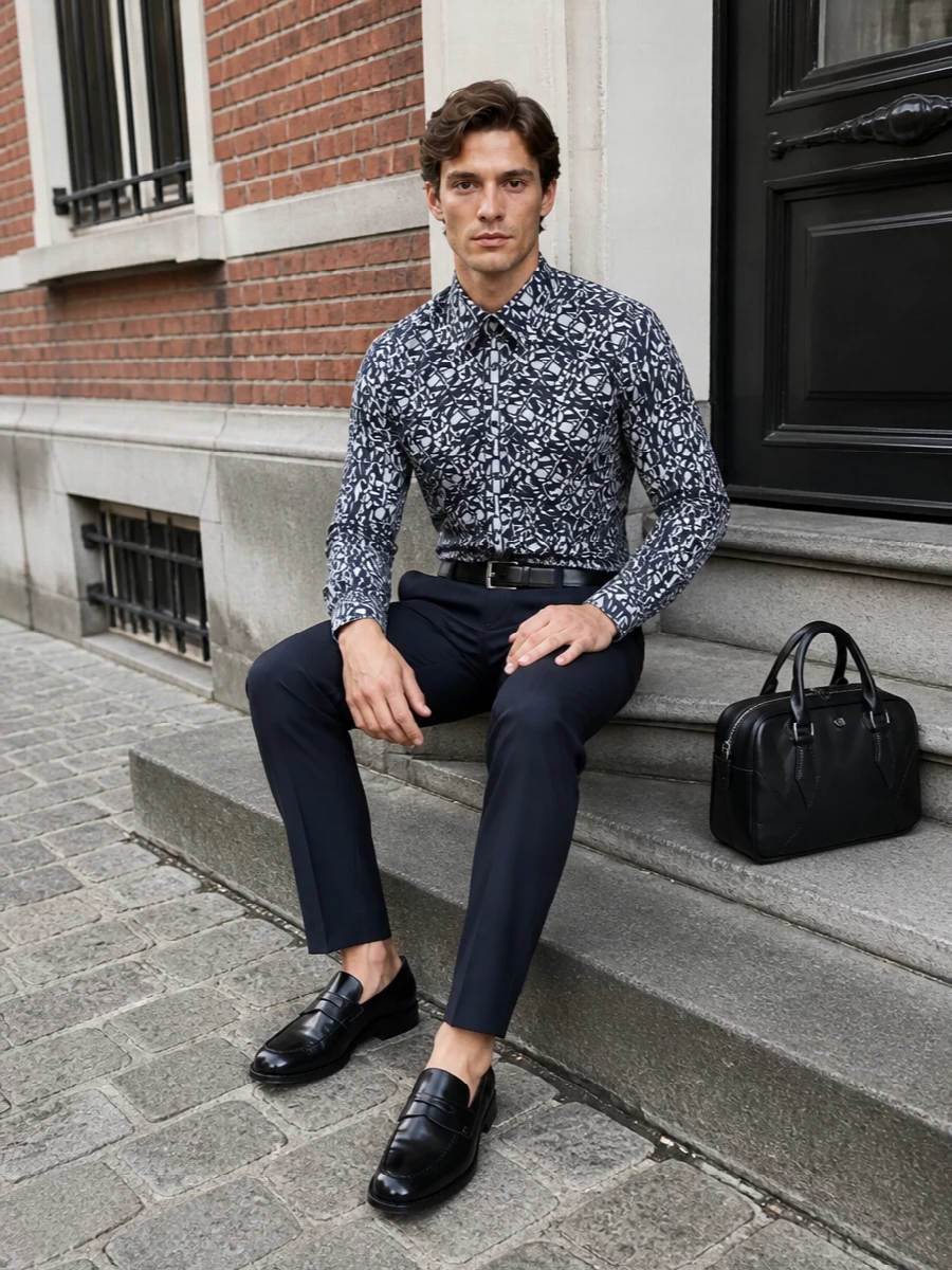 Max mara navy shirt tailored navy trousers