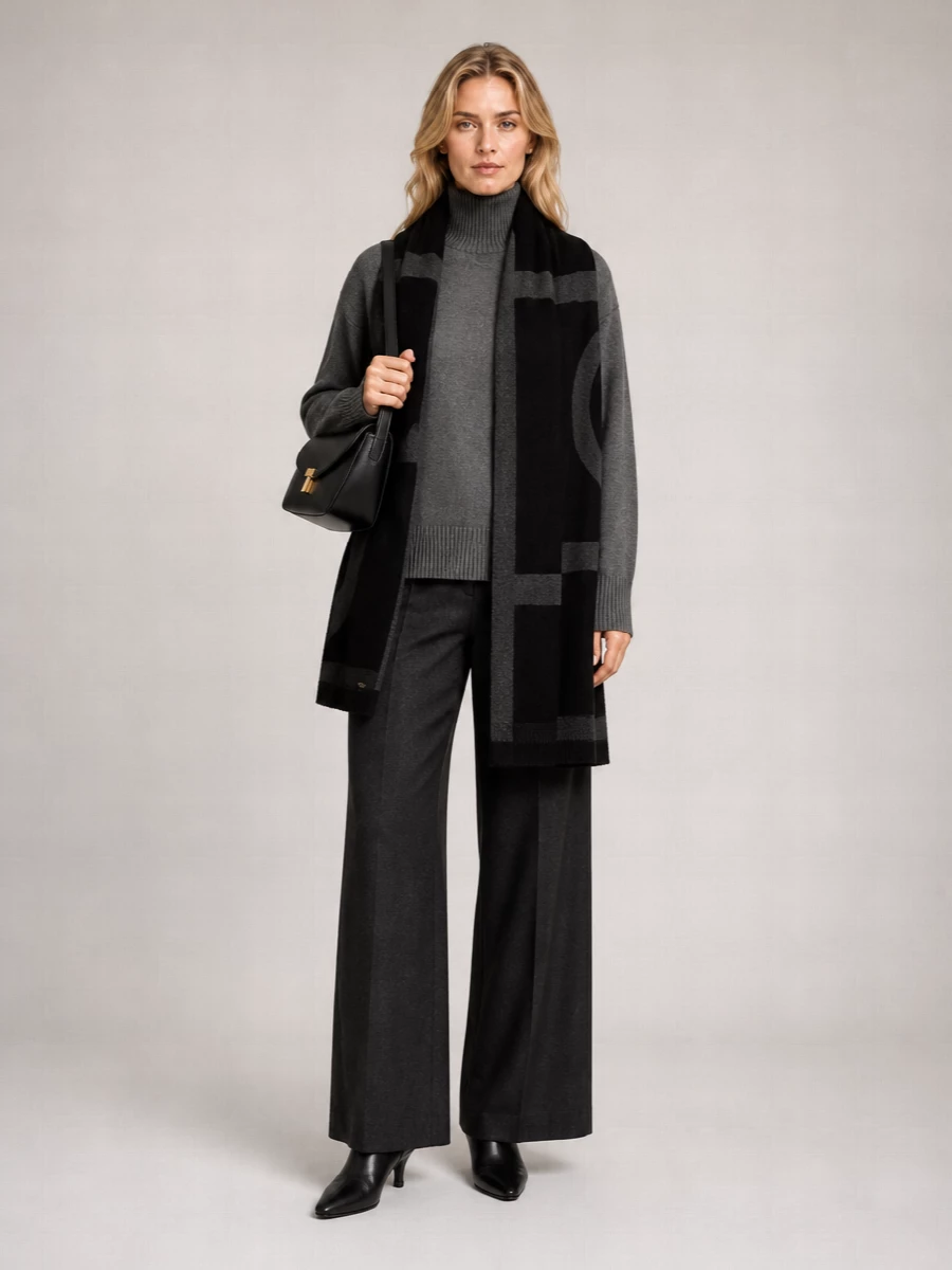 Totême ribbed turtleneck flared sweater