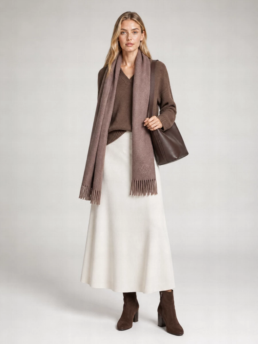 Weekend Max Mara Virgin Wool V-Neck Long-Sleeve Sweater