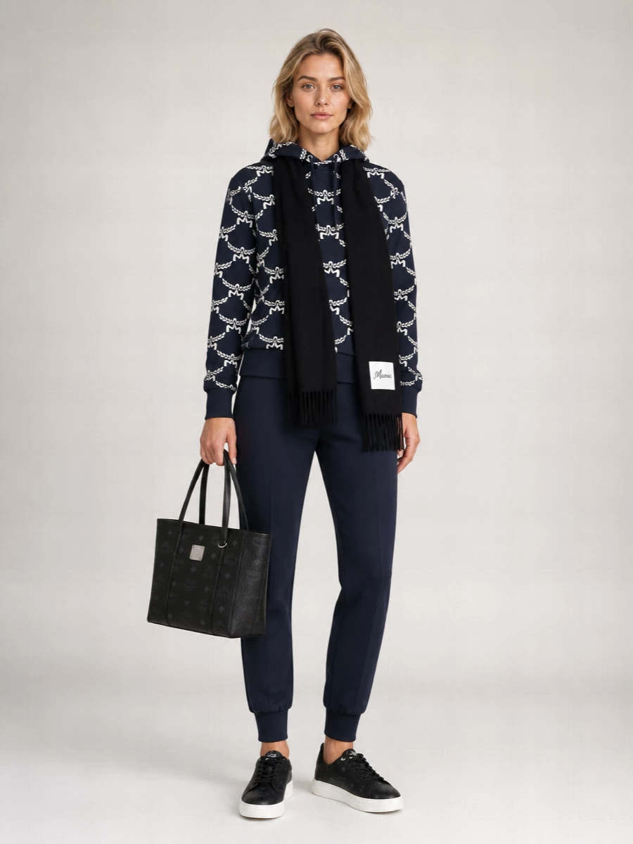 Mcm Printed Cotton Hooded Sweatshirt