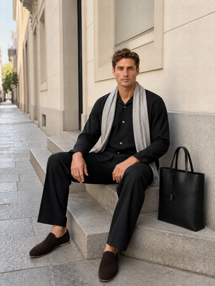Tekla shirt jil sander trouser row slippers