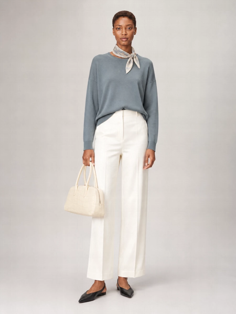 Jil Sander Leather Asymmetric-Toe Slingback Ballet Flats