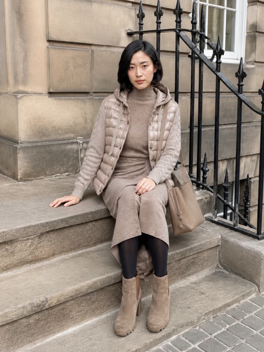 Max mara knit dress herno parka hogan boots