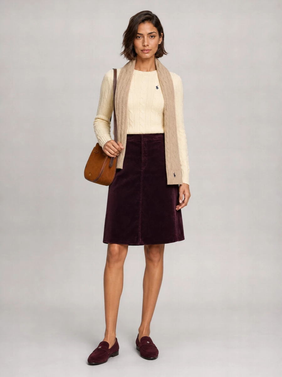 Polo Ralph Lauren Cotton High-Rise A-Line Skirt