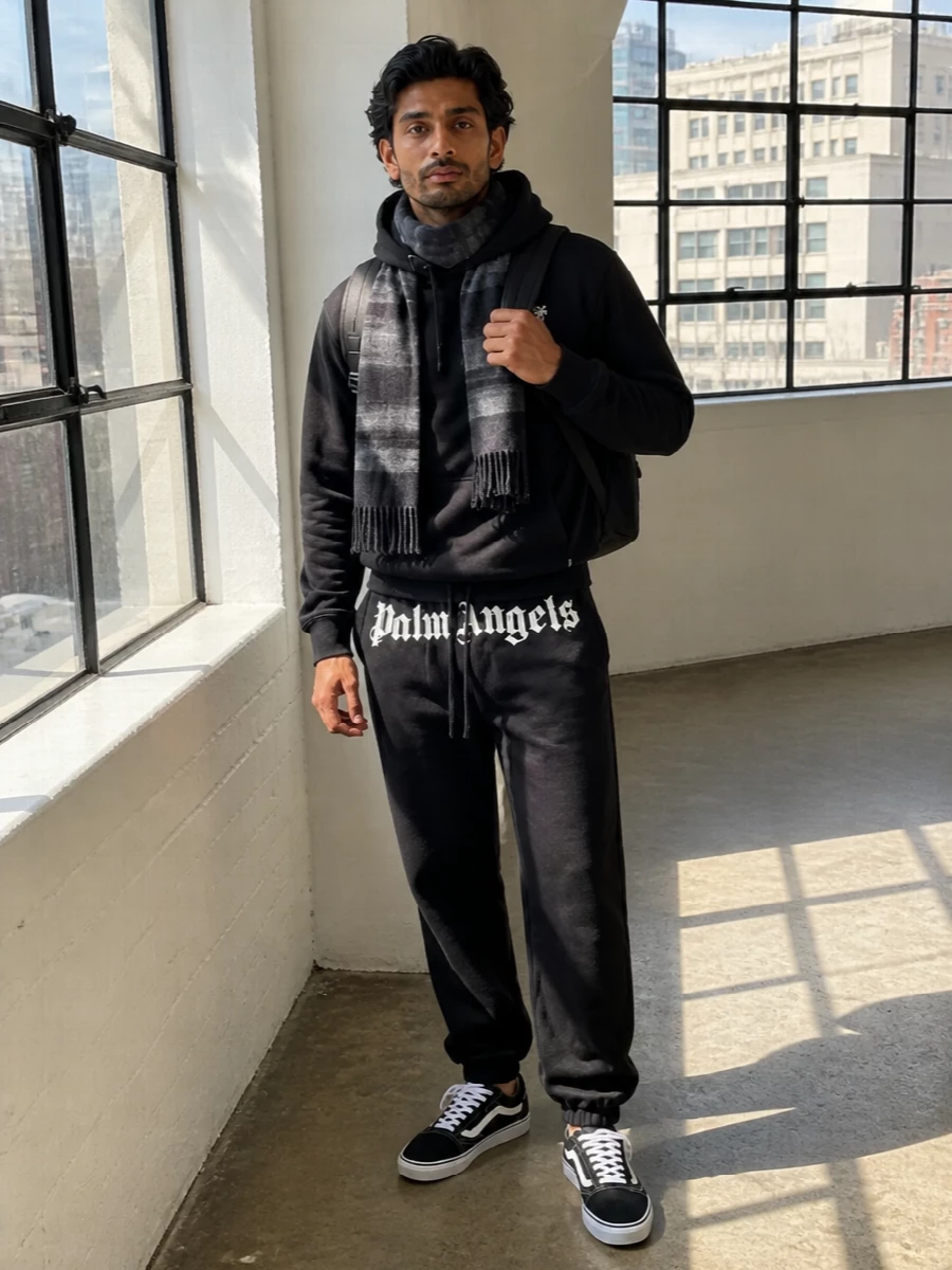 Vans hoodie palm angels track pants vans sneakers