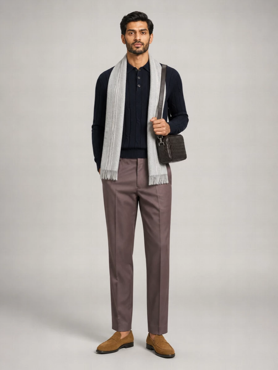 Zanone Cable Knit Polo Shirt