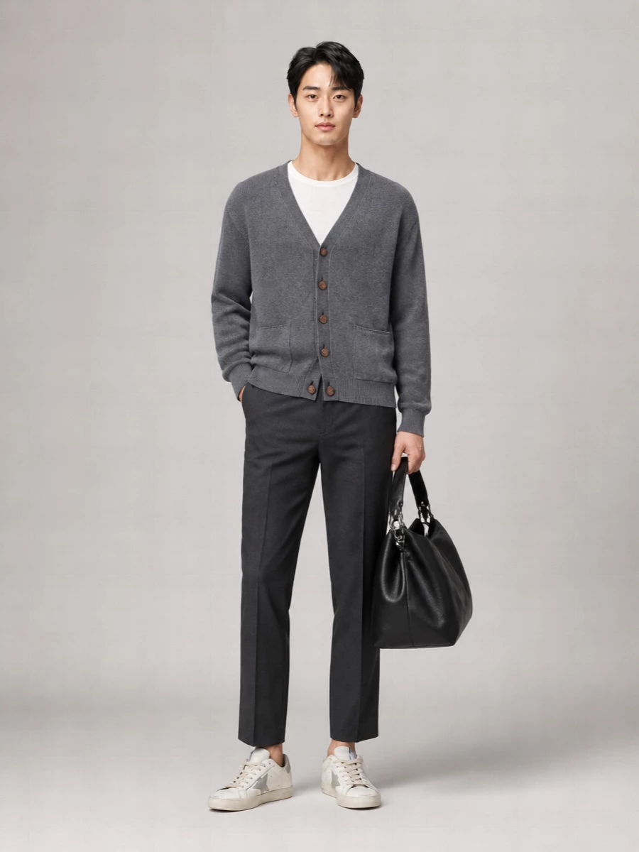 Golden Goose Cotton V-Neck Long-Sleeve Cardigan