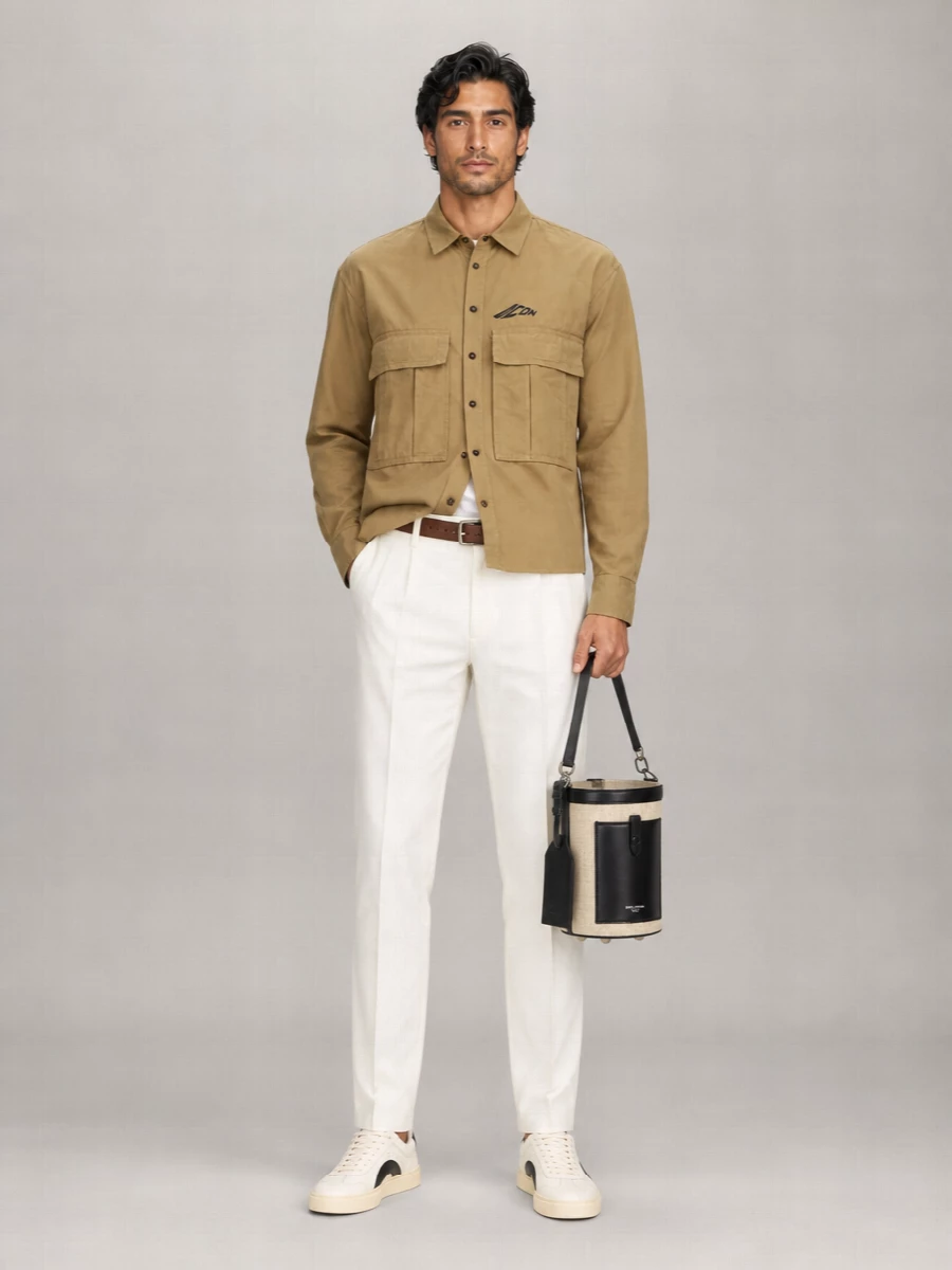 Dolce&Gabbana Canvas And Leather Bucket Bag