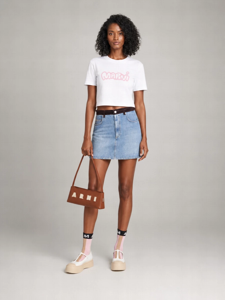 Marni Museo Baguette Leather Shoulder Bag