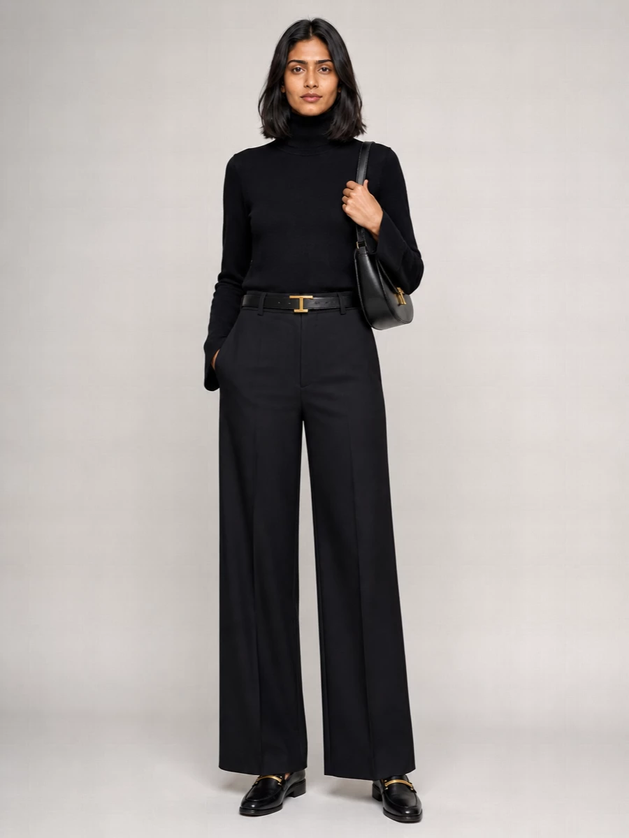 Totême Wool Wide-Leg Trousers