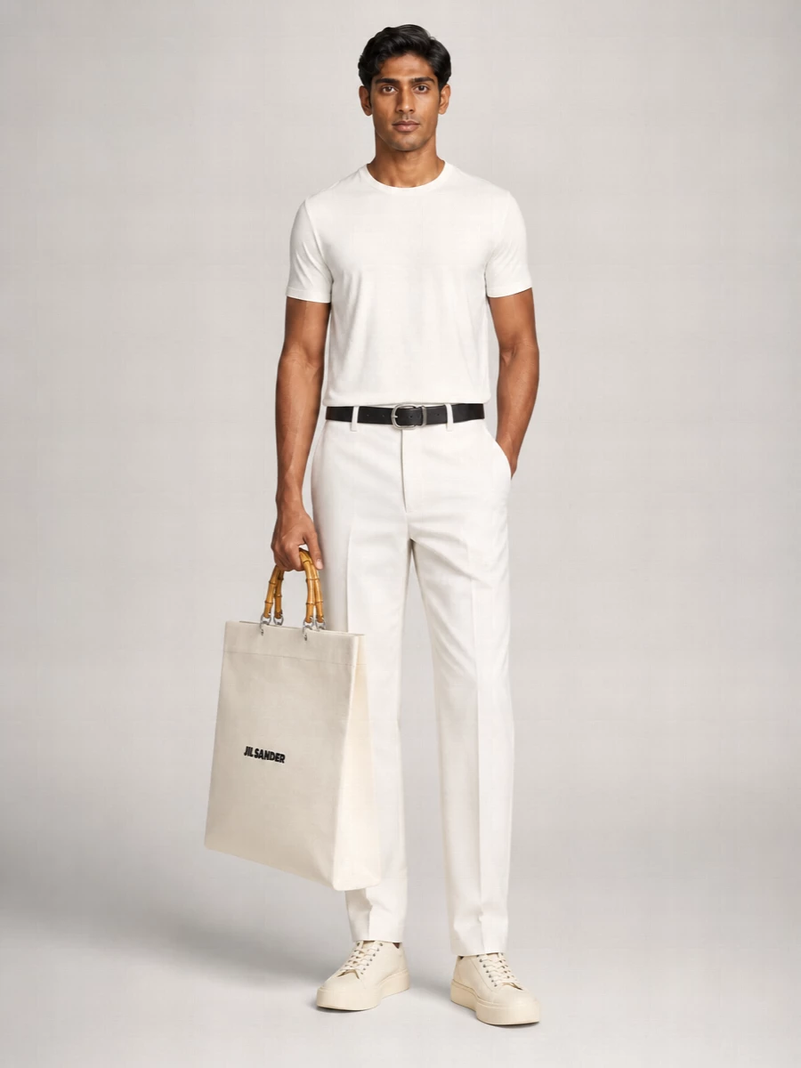 Jil Sander Cotton Ribbed Crew-Neck Oversized T-Shirt