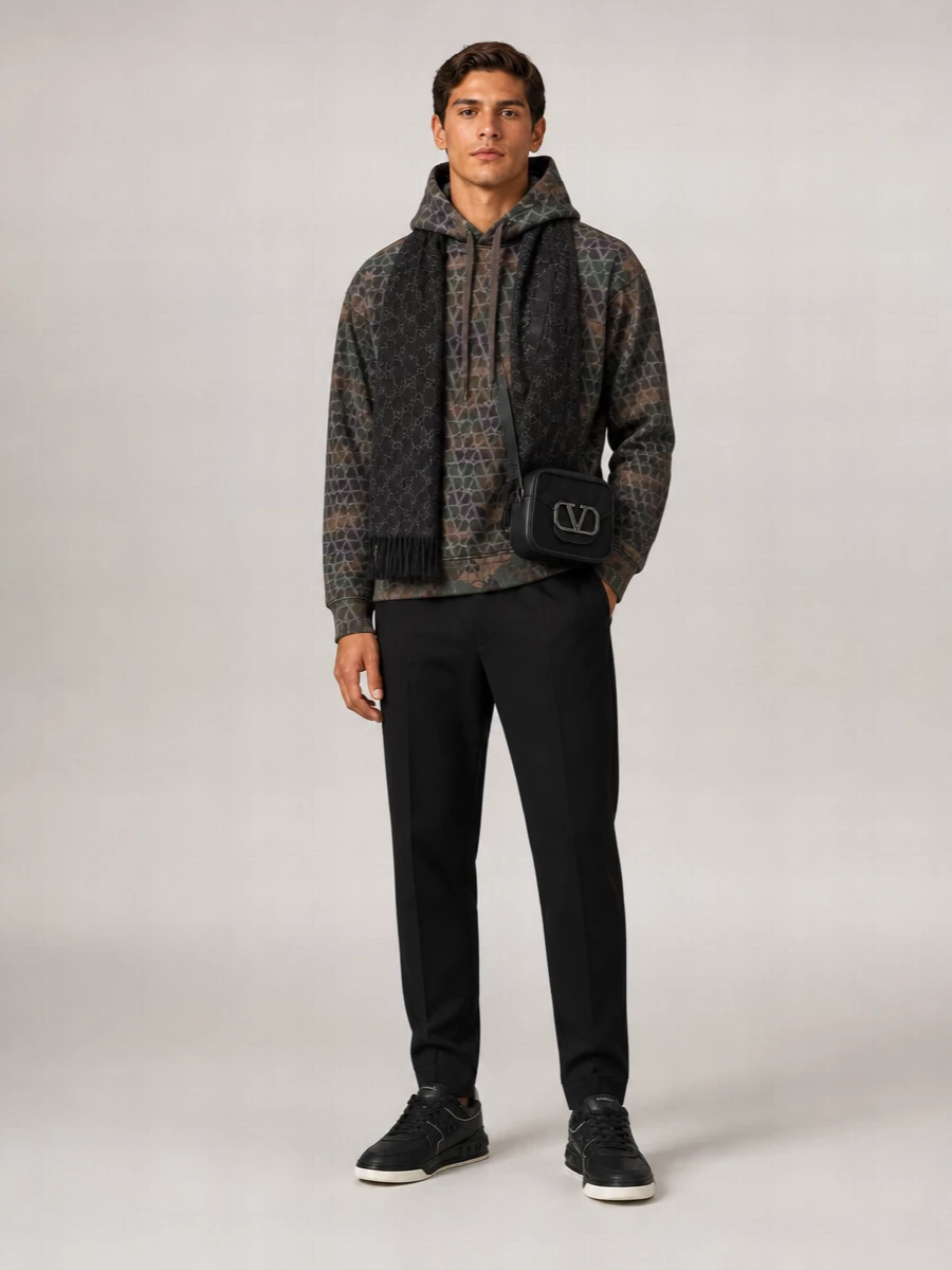 Valentino Cotton Printed Hoodie