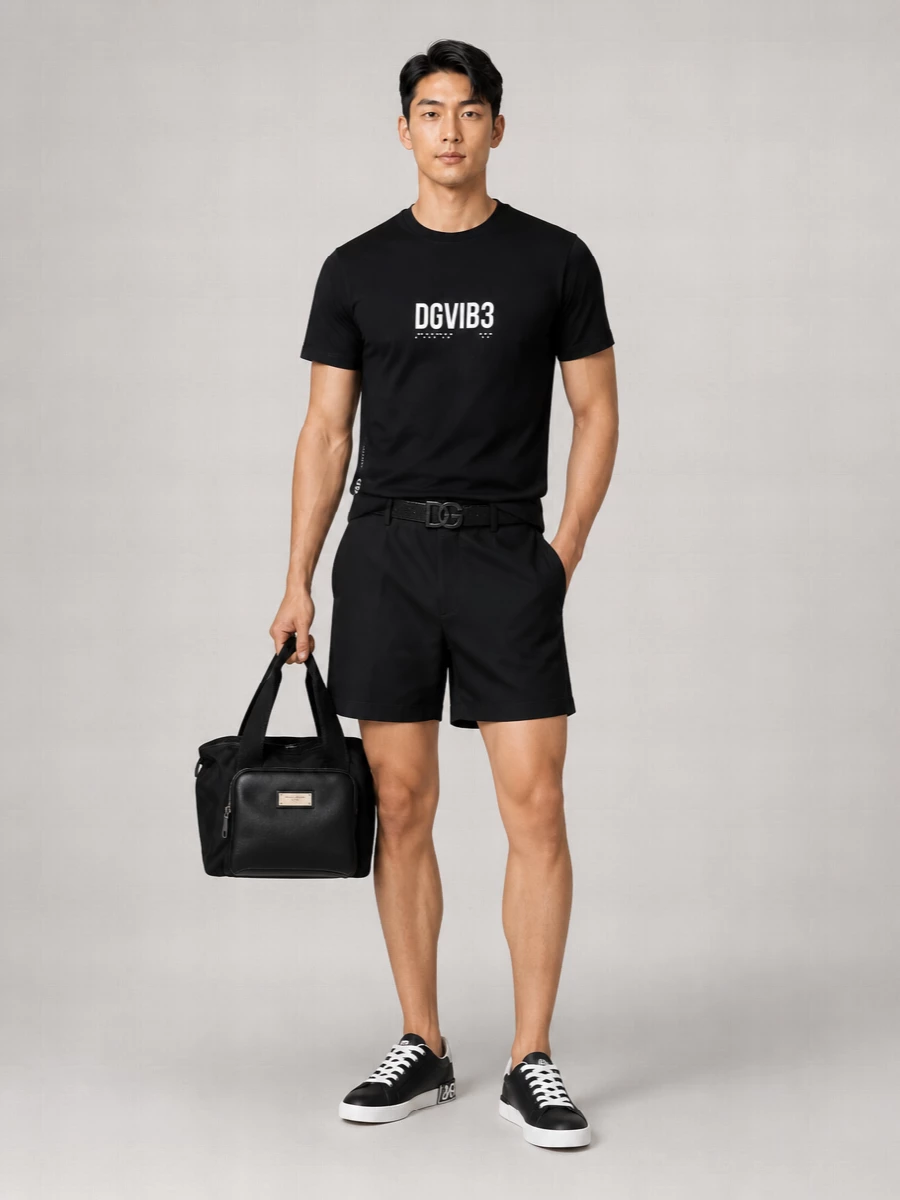 Dolce&Gabbana Cotton Logo Print Crew Neck T-Shirt