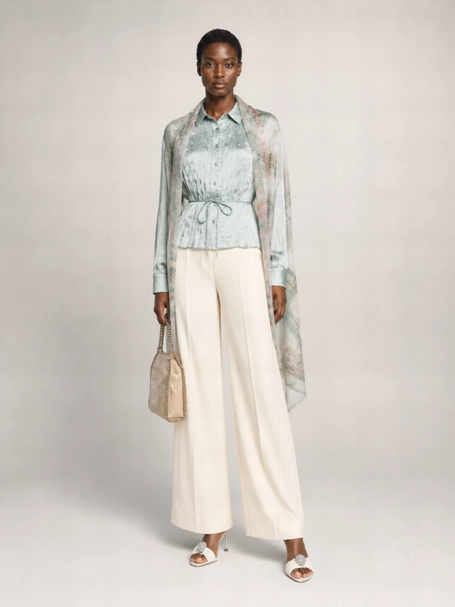 Staud Wrinkled Long-Sleeve Shirt