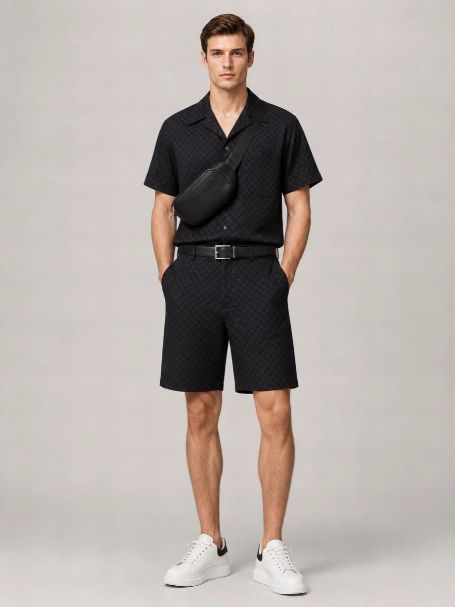 Alexander Mcqueen Skull Pattern Camp-Collar Short-Sleeve Shirt