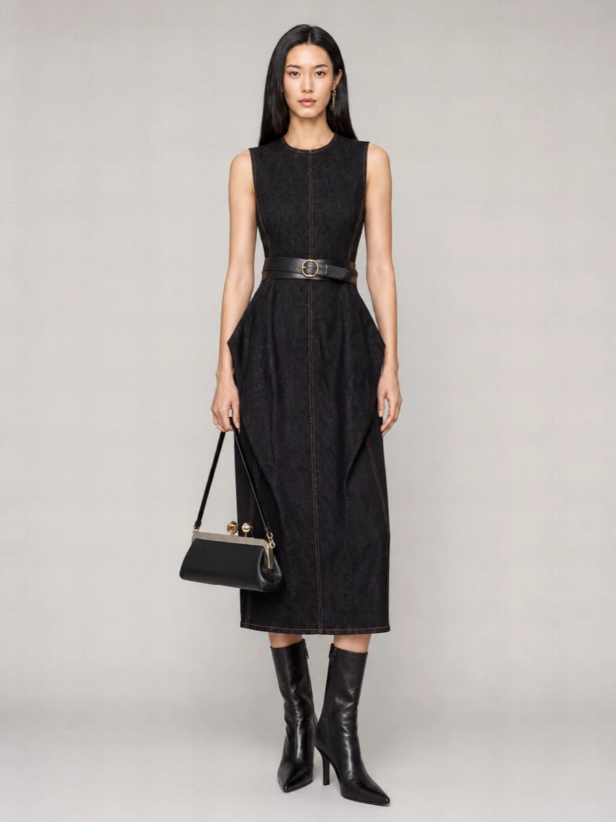 Alaïa Adjustable Wide Belt Gold-Tone Buckle