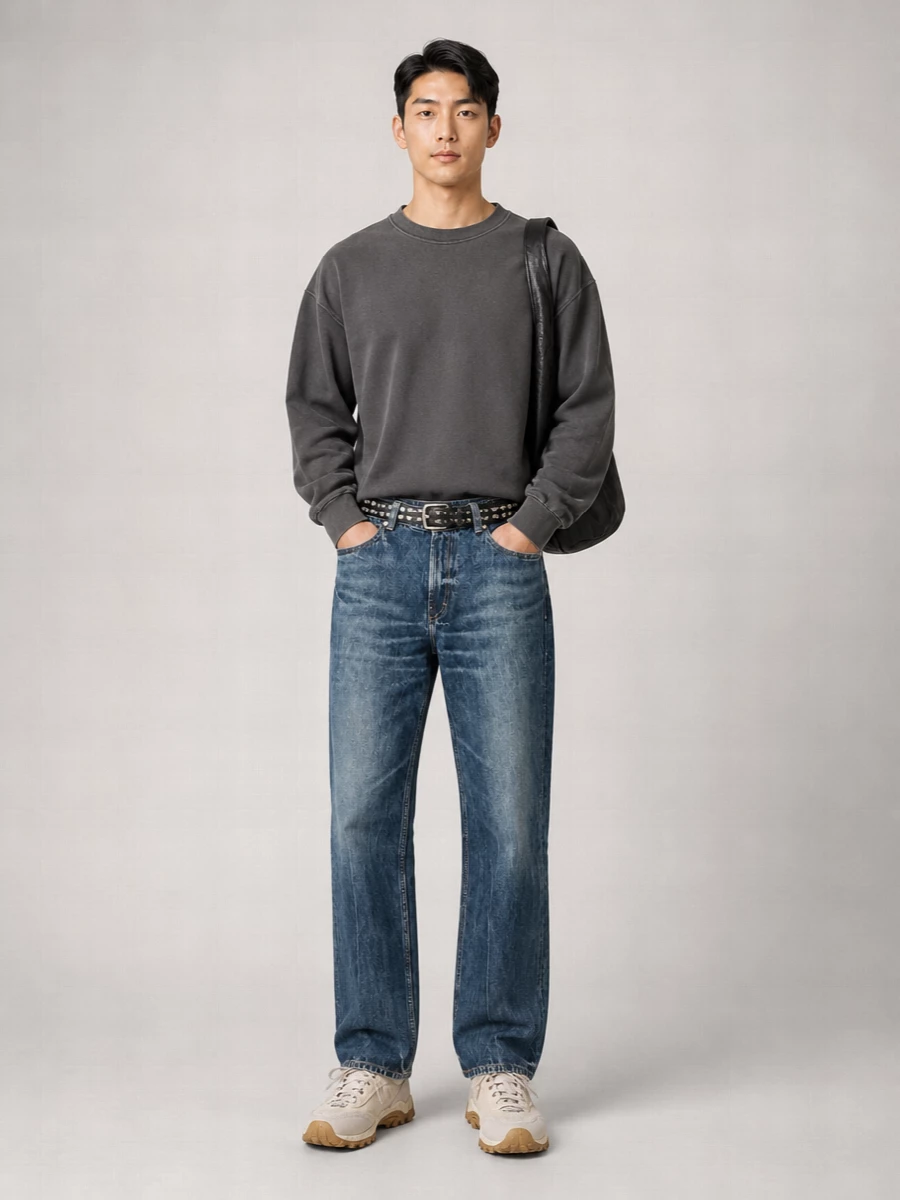 Lemaire Calfskin Leather Studded Belt