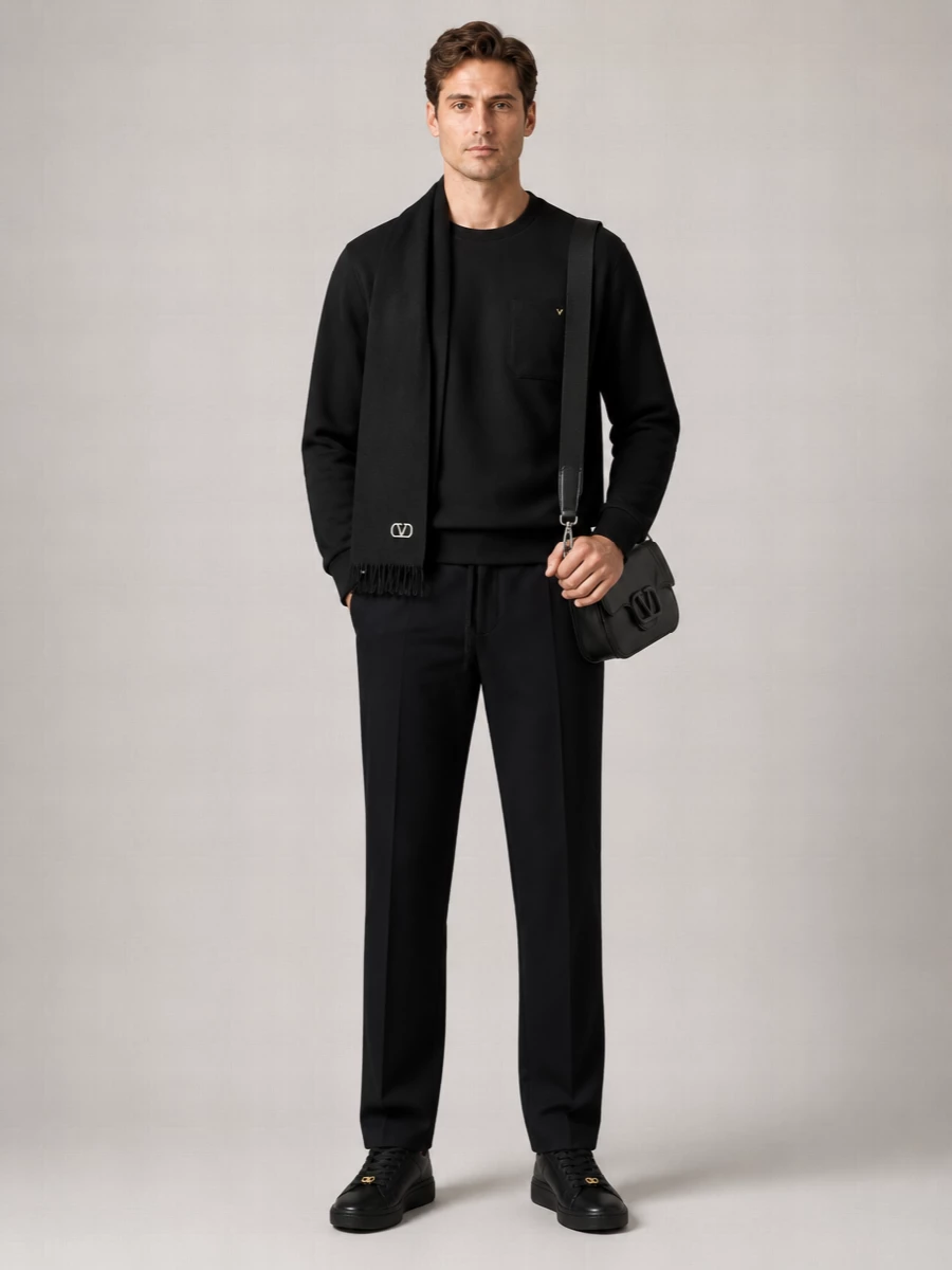 Valentino Cotton-Blend Crew-Neck Sweatshirt