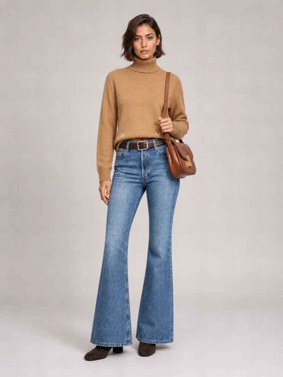 A.p.c. Denim High-Rise Flared Trousers