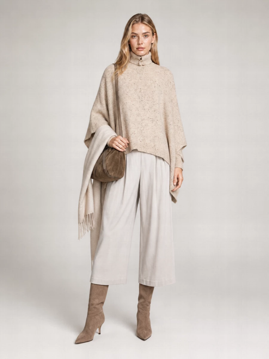 Fabiana Filippi Oversized High Collar Knitted Sweater