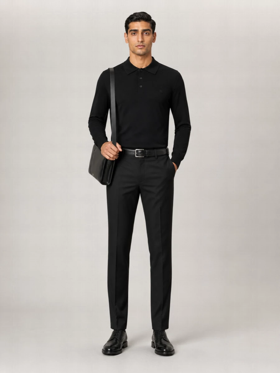 Dsquared2 Cotton Long-Sleeve Polo Sweater