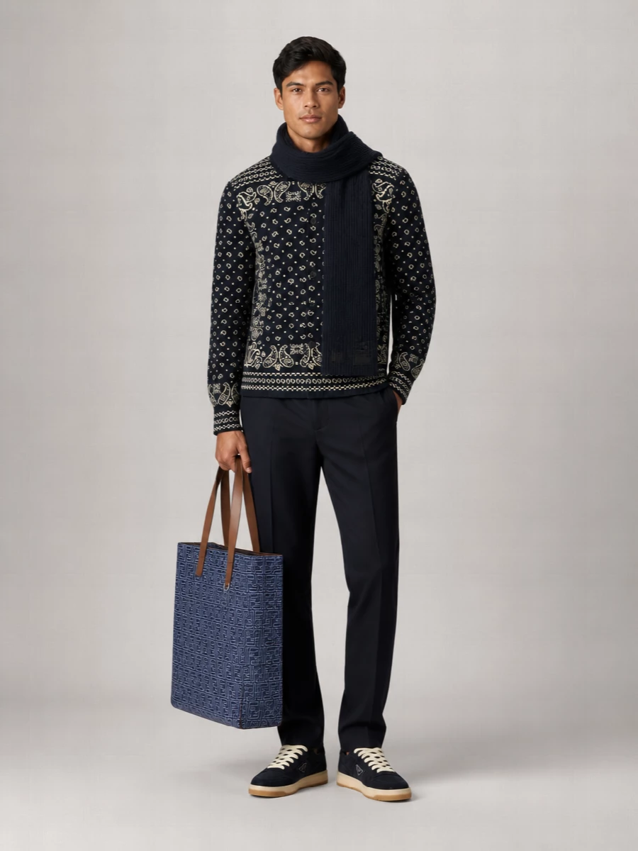 Guest In Residence Embroidered Cashmere Long-Sleeve Shirt