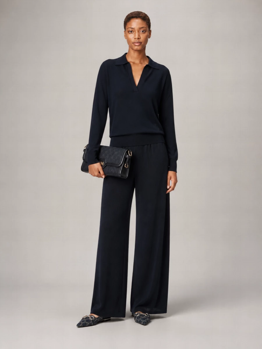 Gucci Ribbed Wide-Leg Trousers