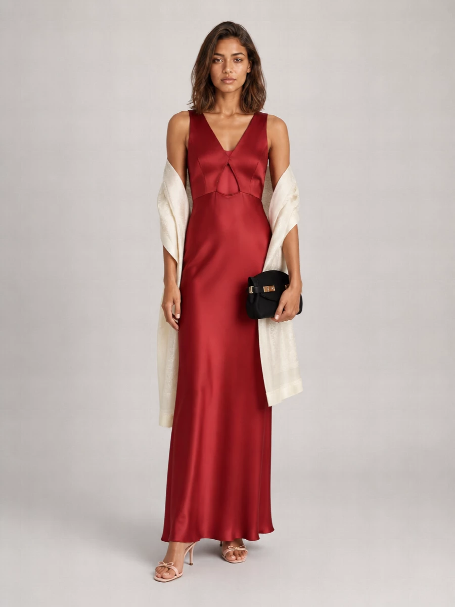 Alberta Ferretti Silk Blend Maxi Dress