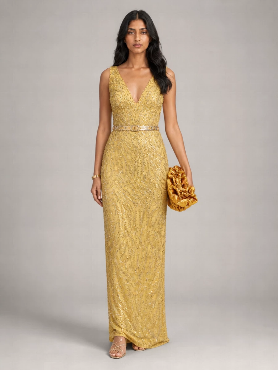 Dolce&Gabbana Crystal Embellished Chain Belt