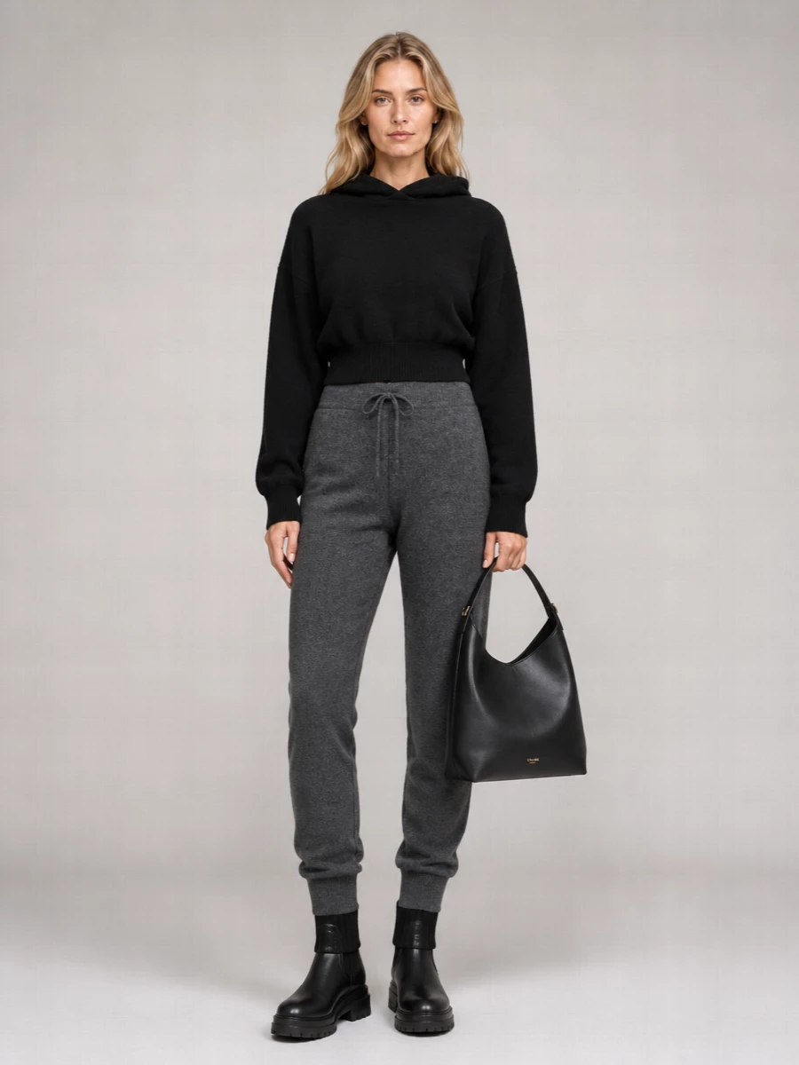 Celine Leather Small Hobo Shoulder Bag