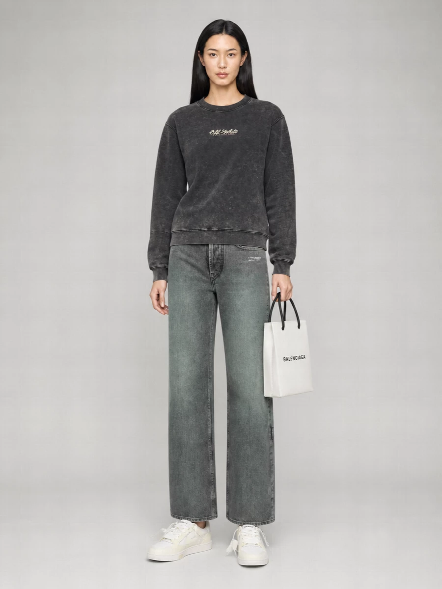 Off-White Printed Regular-Fit Sweatshirt