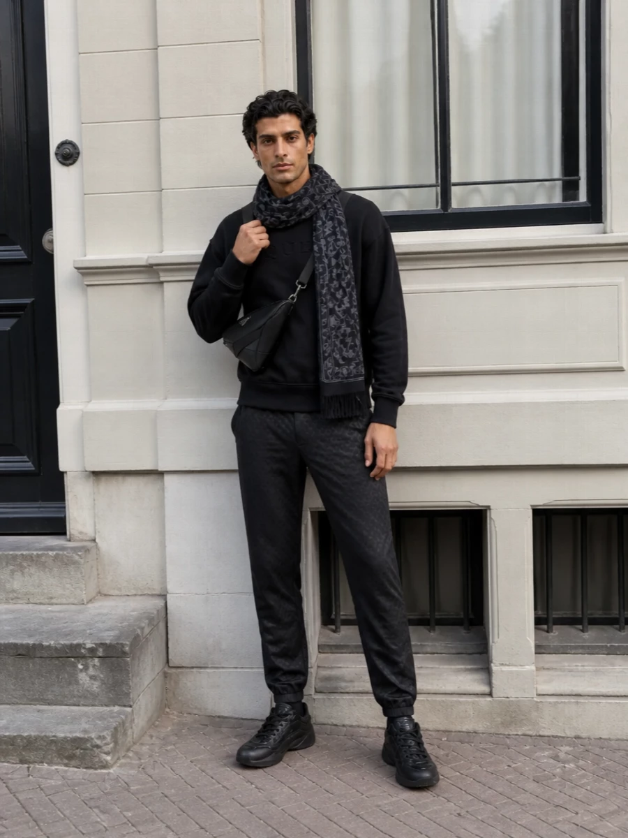 Alexander mcqueen black track pants streetwear outfit