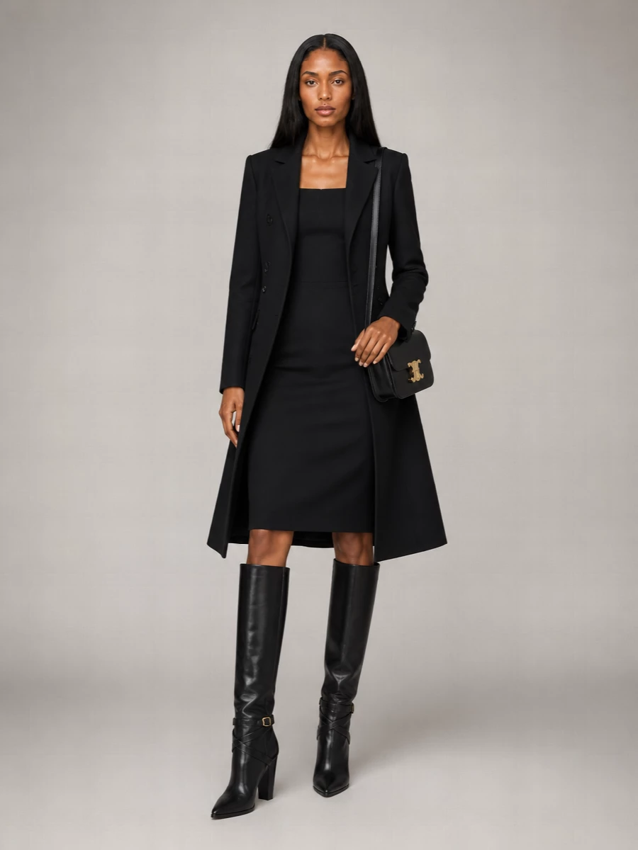 Celine Double-Breasted Tailored Coat